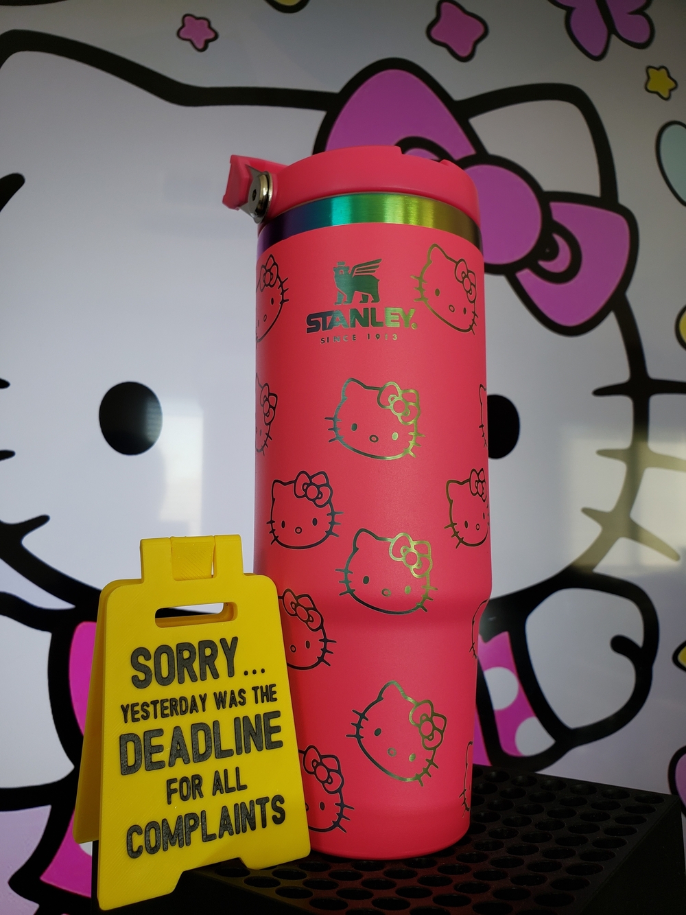 Custom Pink Hello Kitty Insulated Kids Tumbler